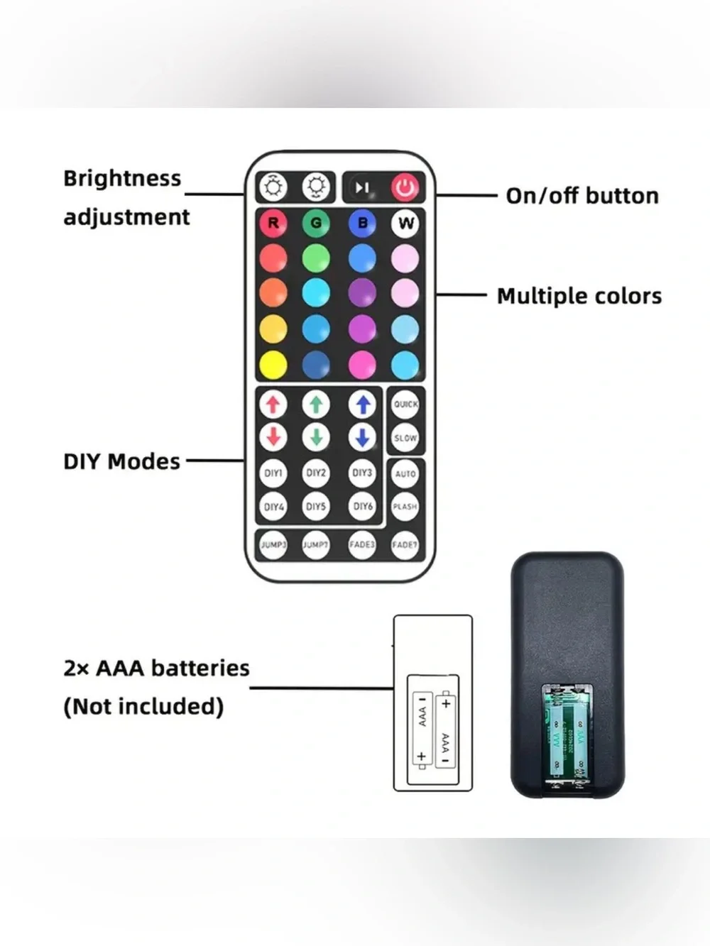 Hyde and Eek! Multicolor LED Strip Light with Remote - 15'